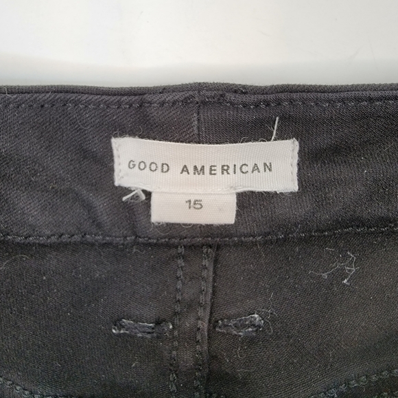Good American Sz Plus 15 Black Jeans High Rise Slim Straight - Picture 3 of 7